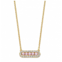 COLLIER OR JAUNE SAPHIR ROSE & DIAMANTS