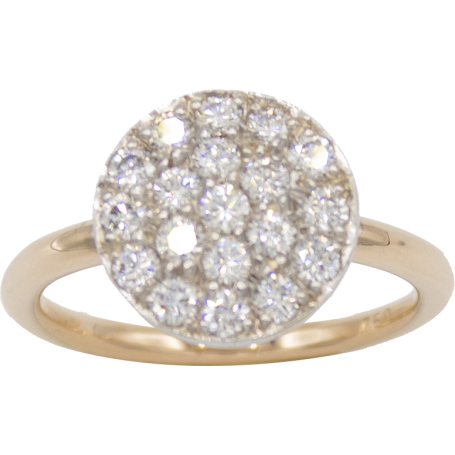 BAGUE OR ROSE & DIAMANTS