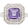 BAGUE OR BLANC & AMETHYSTE