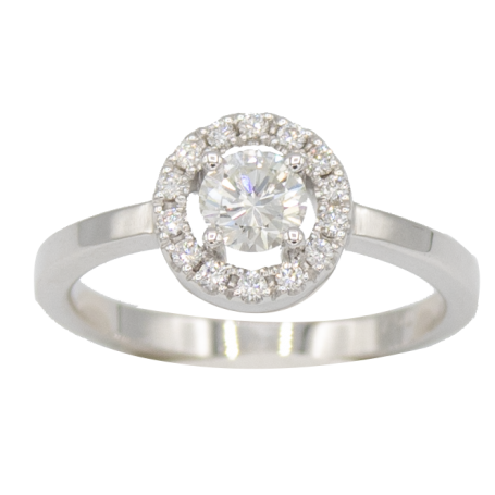 BAGUE OR BLANC & DIAMANTS