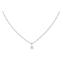 COLLIER OR BLANC 18KT & DIAMANT