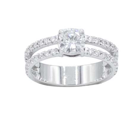 BAGUE OR BLANC & DIAMANTS