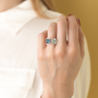 BAGUE OR BLANC TOURMALINE & DIAMANTS ONE MORE