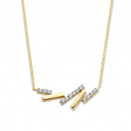 COLLIER OR JAUNE & DIAMANTS