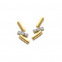 BOUCLES D'OREILLES OR JAUNE & DIAMANTS