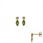 BOUCLES OR JAUNE DIAMANTS & TSAVORITE