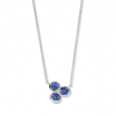COLLIER OR BLANC & SAPHIR