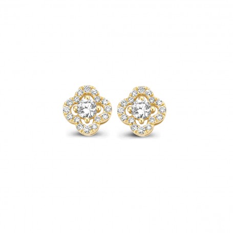 BOUCLES OR JAUNE & DIAMANTS ONE MORE